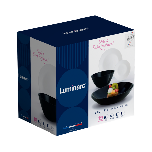 Сервиз LUMINARC LILLIE BLACK&WHITE 19пр. X1202 фото